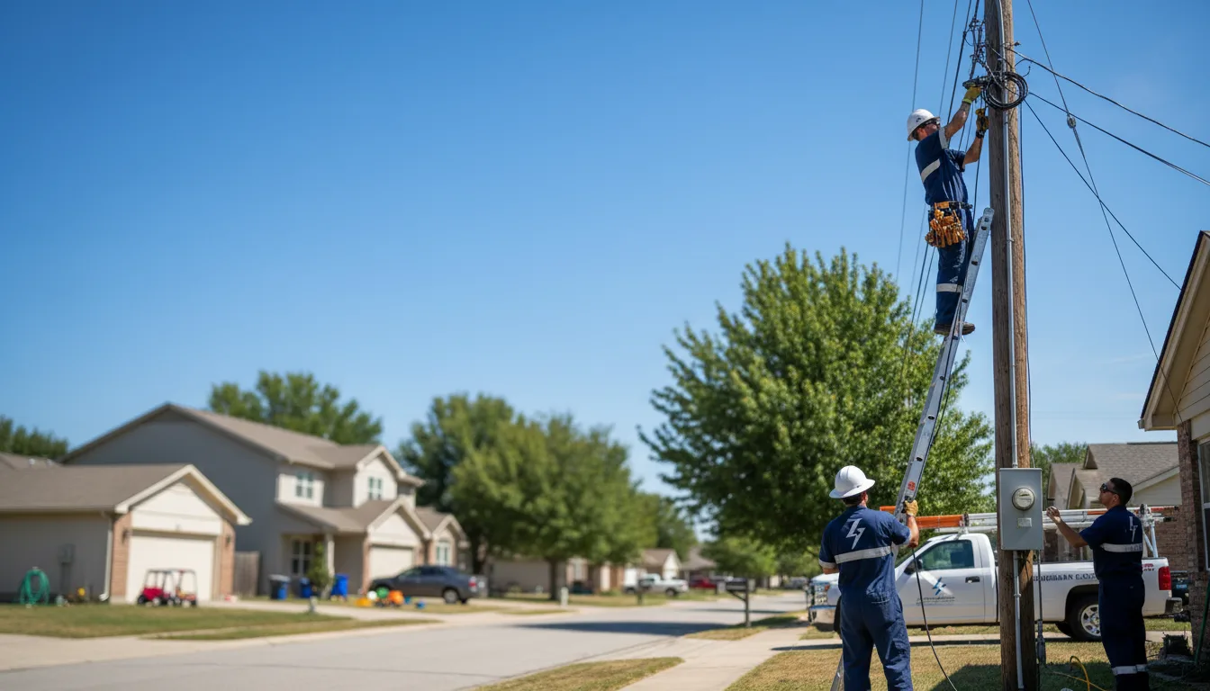 Residential electrician providing installation services in Lebo, KS
